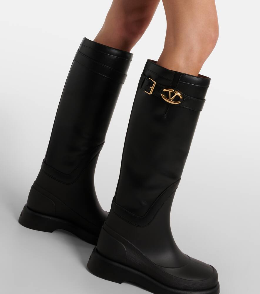 Valentino Garavani VLogo Bold leather knee-high boots