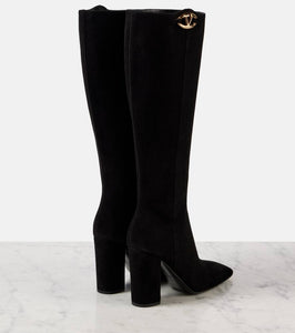 Valentino Garavani VLogo suede knee-high boots