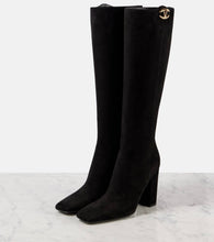 Valentino Garavani VLogo suede knee-high boots