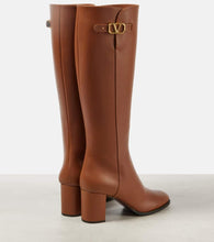 Valentino Garavani Vlogo Signature leather knee-high boots
