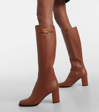 Valentino Garavani Vlogo Signature leather knee-high boots