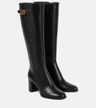 Valentino Garavani VLogo Signature leather knee-high boots - Valentino Garavani VLogo Signature 皮革过膝长靴