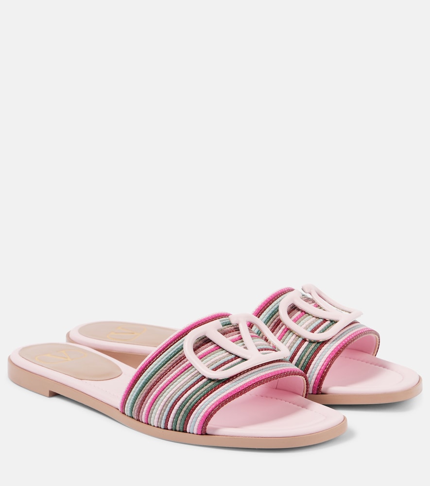 Valentino Garavani VLogo Signature leather mules - Valentino Garavani VLogo 标志性皮革穆勒鞋