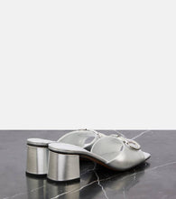 Valentino Garavani VLogo Signature metallic leather mules