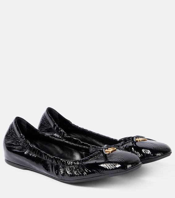 Valentino Garavani VLogo Signature patent leather ballet flats