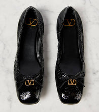 Valentino Garavani VLogo Signature patent leather ballet flats
