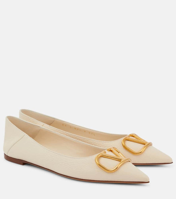 Valentino Garavani VLogo Signature leather ballet flats