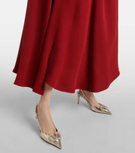 Valentino Garavani VLogo Signature metallic leather slingback pumps