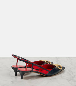 Valentino Garavani VLogo Signature leather slingback pumps