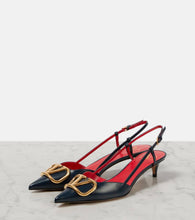 Valentino Garavani VLogo Signature leather slingback pumps