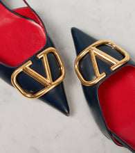 Valentino Garavani VLogo Signature leather slingback pumps