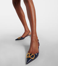 Valentino Garavani VLogo Signature leather slingback pumps