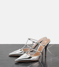 Valentino Garavani Wispy Rockstud metallic leather mules