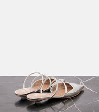 Valentino Garavani Rockstud metallic leather flats