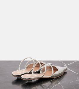 Valentino Garavani Rockstud metallic leather flats