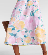 Juliet Dunn Floral cotton and linen midi dress