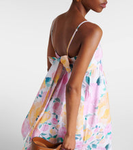 Juliet Dunn Floral cotton and linen midi dress