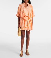 Juliet Dunn Floral cotton shirt dress