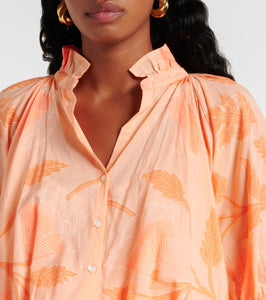 Juliet Dunn Floral cotton shirt dress