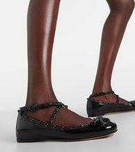 Valentino Garavani Rockstud patent leather ballet flats