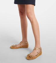 Valentino Garavani Rockstud embellished mesh ballet flats