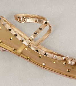 Valentino Garavani Rockstud embellished mesh ballet flats