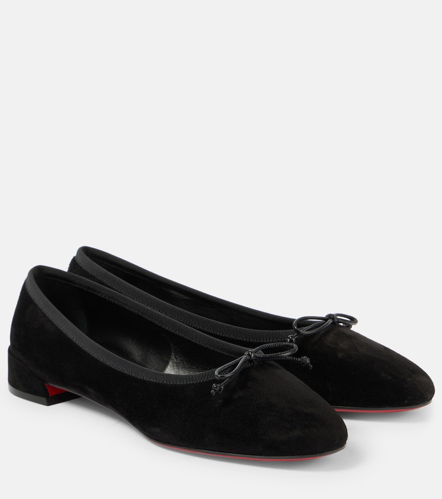 Christian Louboutin Sweetie Jane suede ballet flats - Christian Louboutin Sweetie Jane 麂皮芭蕾平底鞋