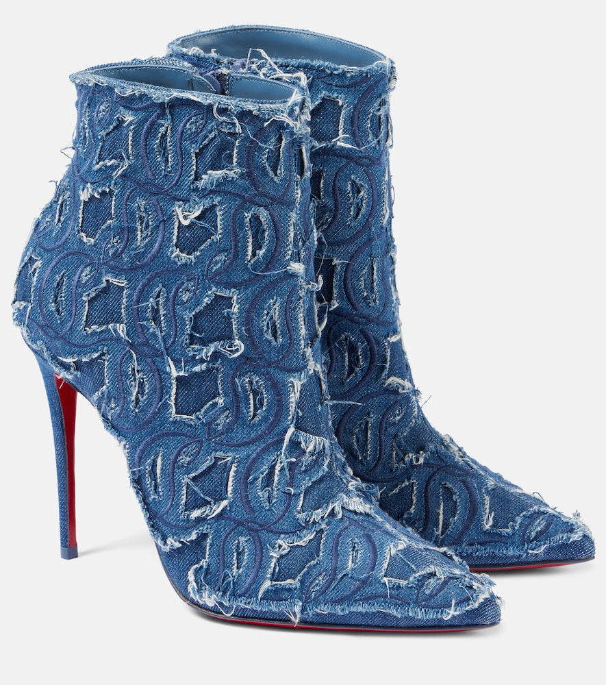 Blue Christian Louboutin So Kate 100 denim pumps - High Heels
