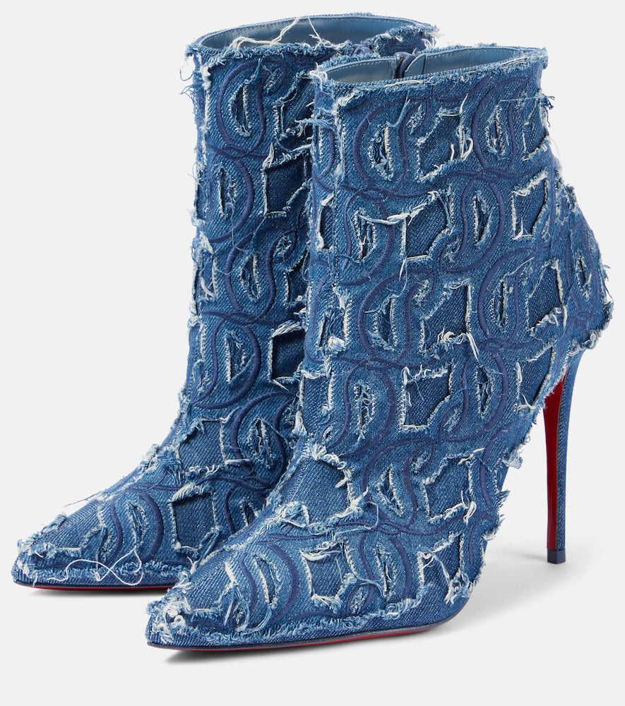 Blue Christian Louboutin So Kate 100 denim pumps - High Heels