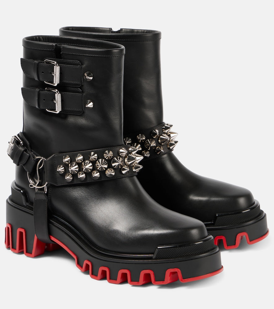 Christian Louboutin Dune Bike leather ankle boots - Christian Louboutin Dune Bike 皮革踝靴