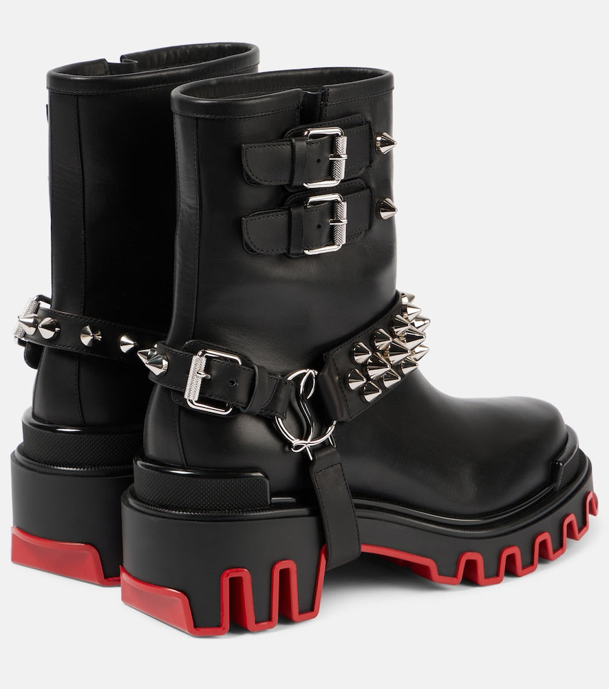 Christian Louboutin Dune Bike leather ankle boots