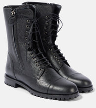 Manolo Blahnik Lugata leather lace-up boots - Manolo Blahnik Lugata 皮革系带靴