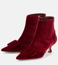 Manolo Blahnik Baylow velvet ankle boots