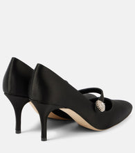 Manolo Blahnik Marijana embellished satin Mary Jane pumps