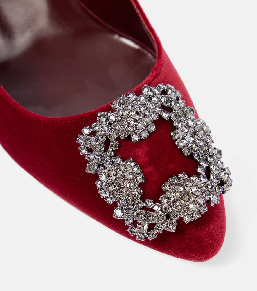Manolo Blahnik Hangisi 70 embellished velvet pumps