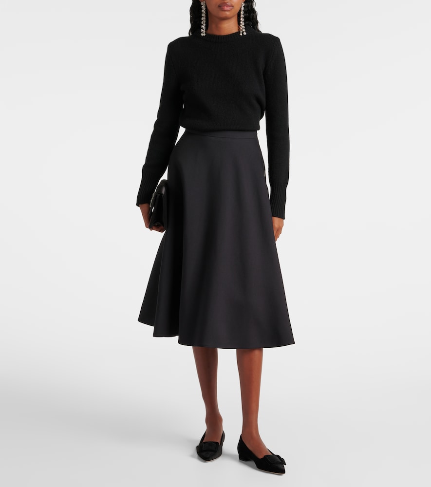 Manolo Blahnik Maysalepumpflat velvet ballet flats