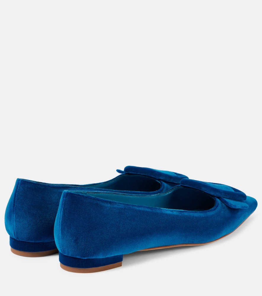 Manolo Blahnik Maysale velvet ballet flats