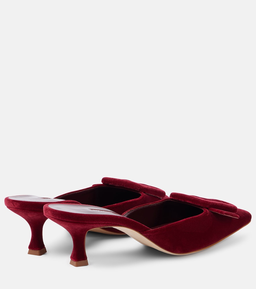 Manolo Blahnik Maysale 50 velvet mules