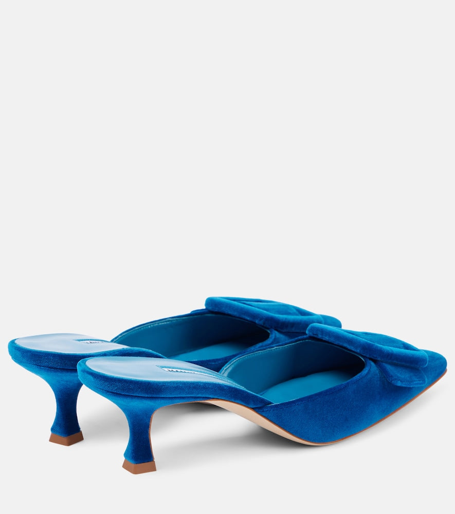 Manolo Blahnik Maysale 50 velvet mules