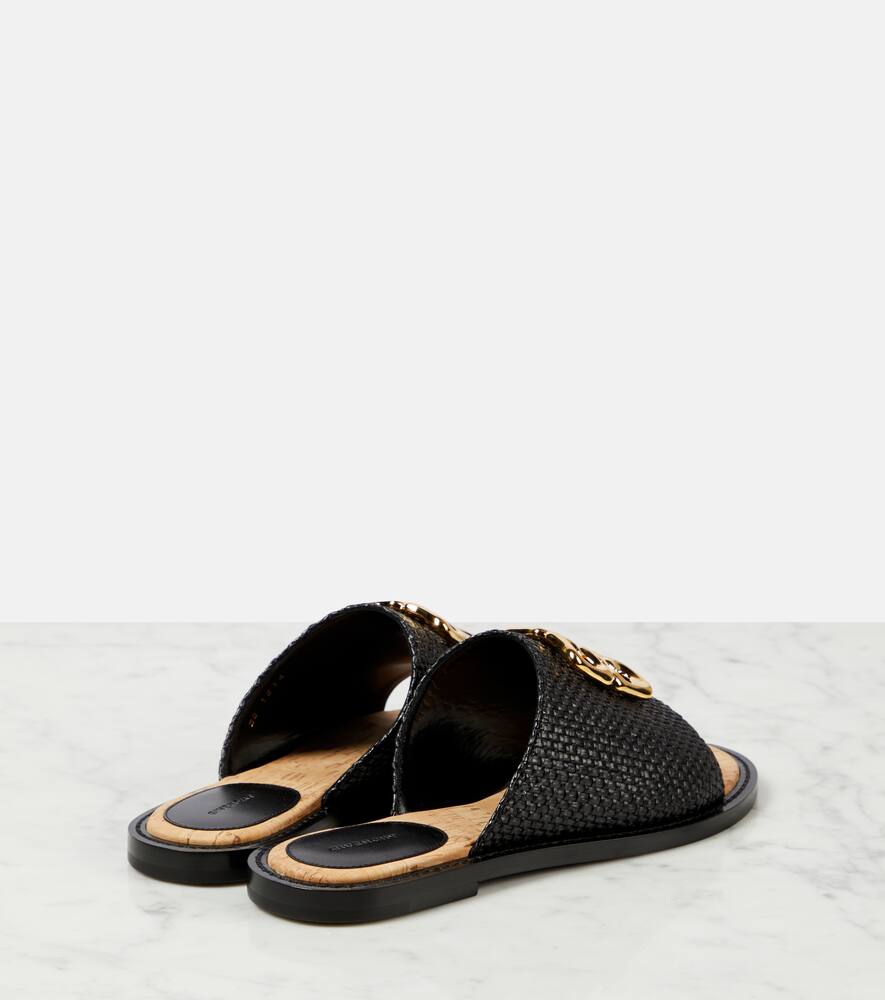 Givenchy 4G Liquid raffia slides