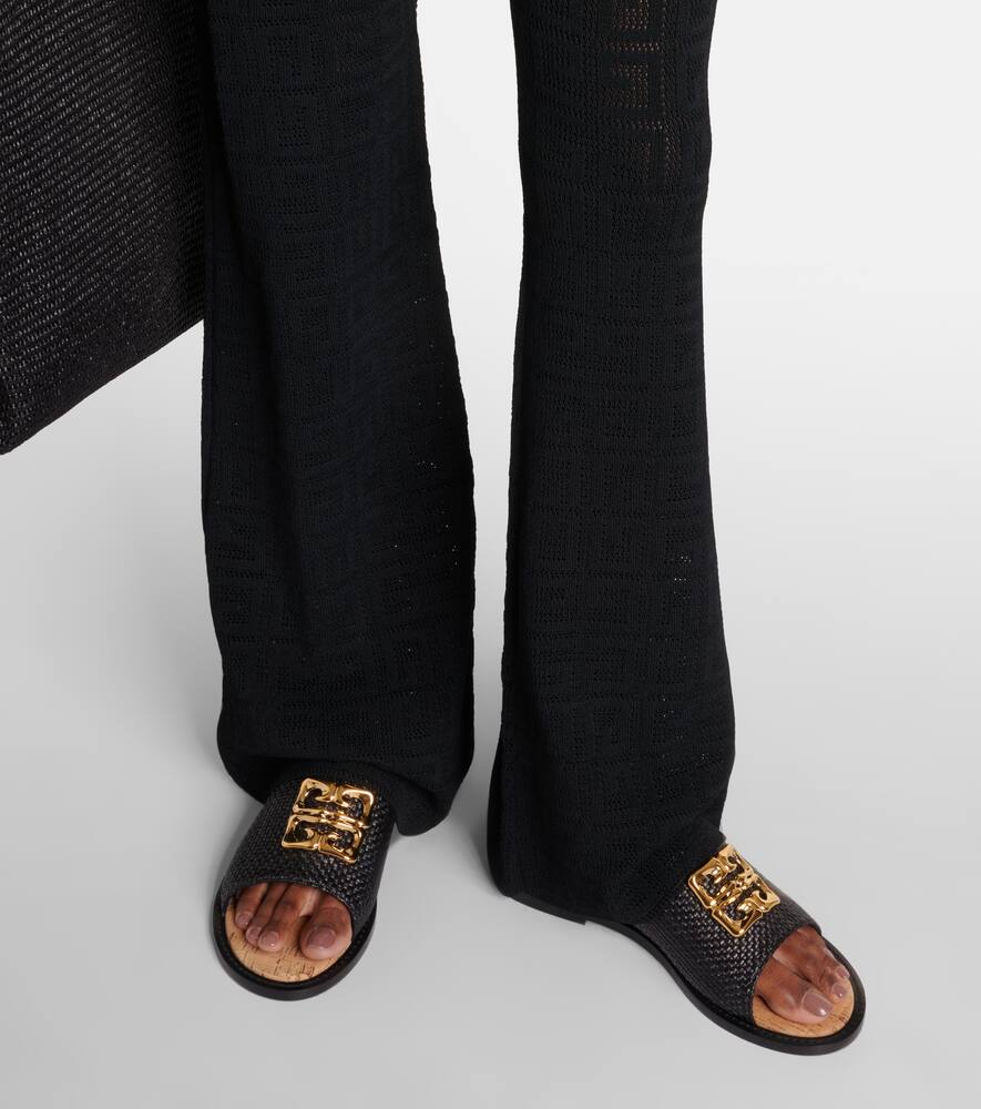Givenchy 4G Liquid raffia slides