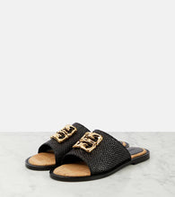 Givenchy 4G Liquid raffia slides