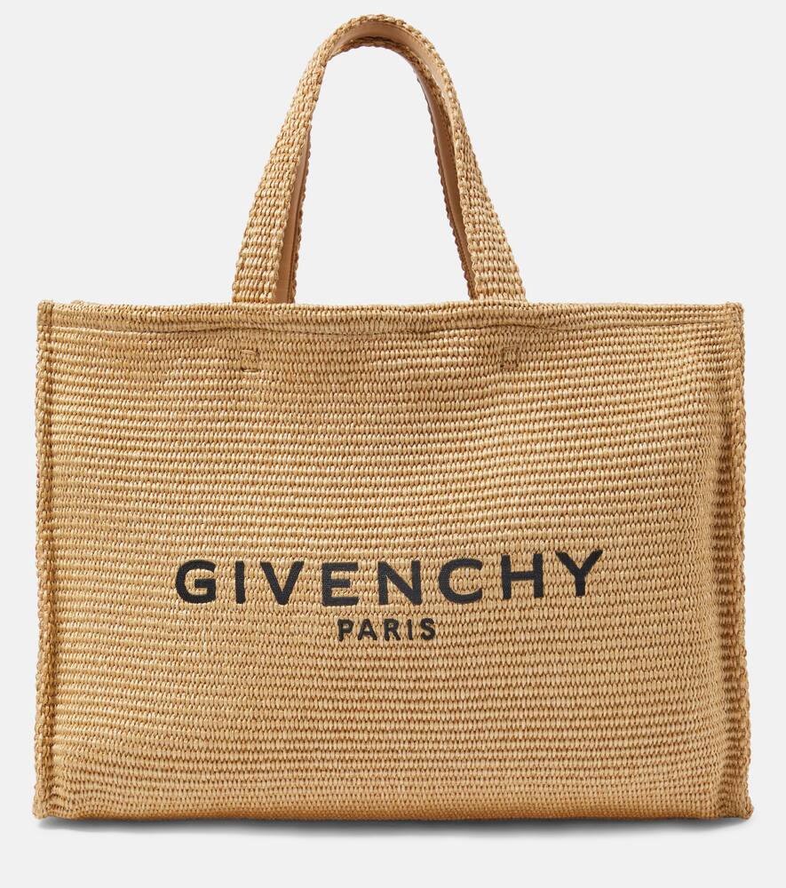 Givenchy G-Tote Medium raffia-effect tote bag. Shop Givenchy Beach Bags for women now.