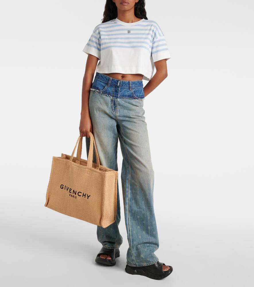 Givenchy G-Tote Medium raffia-effect tote bag