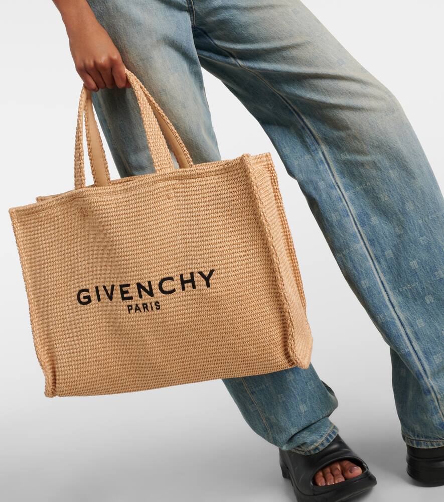 Givenchy G-Tote Medium raffia-effect tote bag