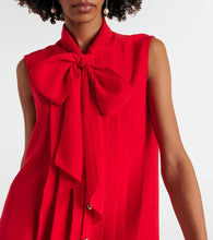 Carolina Herrera Tie-neck pleated minidress