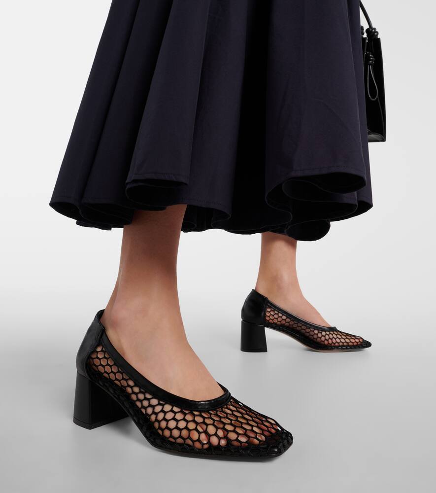 Souliers Martinez Nova Balles leather-trimmed pumps