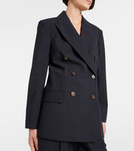 Brunello Cucinelli Double-breasted wool-blend blazer