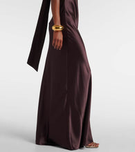 Galvan Pandora halterneck satin maxi dress