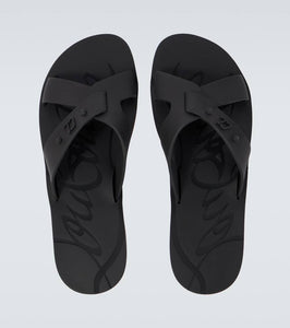 Christian Louboutin Loubi Cross rubber slides